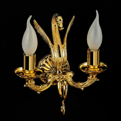 MIGLIORE Luxor 26155 светильник настенный двойной (малая розетка), золото