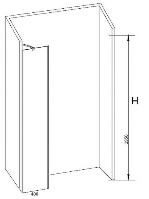 Душевая стенка RGW Z-09 40 06220904-11 прозрачная профиль хром