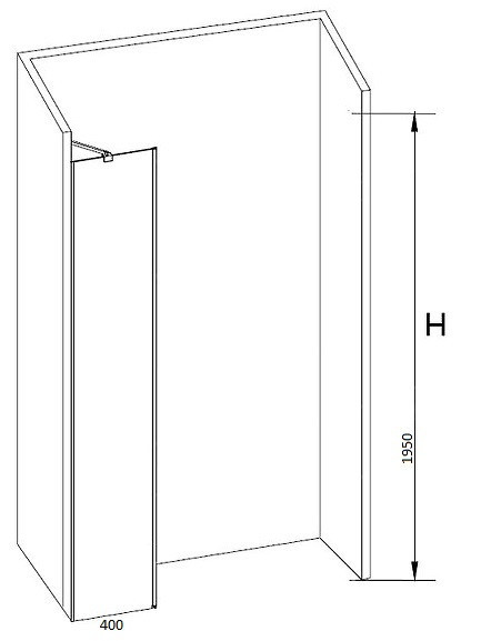 Душевая стенка RGW Z-09 40 06220904-11 прозрачная профиль хром