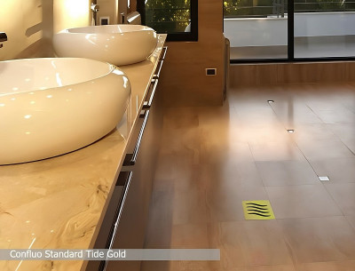 Трап для душа Pestan Confluo Standard 13000113 с решеткой золото глянец