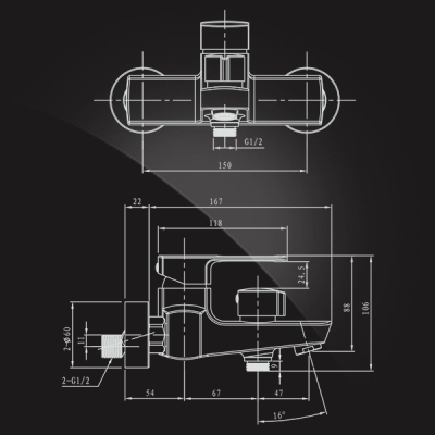 Elghansa SCARLETT 2322245 смеситель для ванны, хром