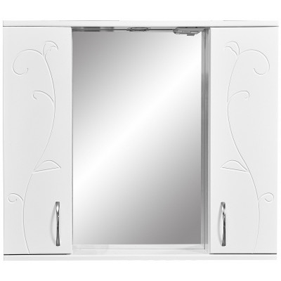 Зеркало со шкафом в ванную Stella Polar Фантазия 80 SP-00000226 с подсветкой белое