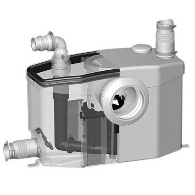 Насос-измельчитель SFA SANIPRO XR, 220 В, 400Вт, Тмакс. +50°C (унитаз, умывальник, душ, биде)