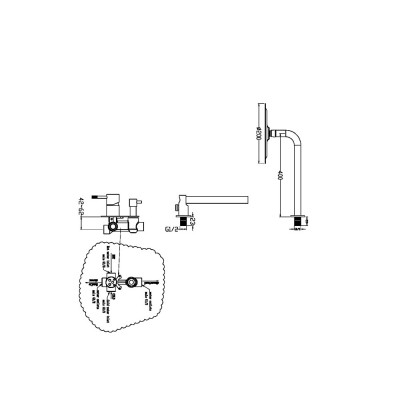 Душевой комплект Boheme Uno 464-CR хром