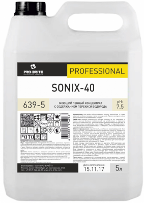 Pro-brite 639-5 Sonix 40 Моющий пенный концентрат с содержанием перекиси водорода 5л