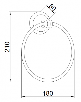 Boheme HERMITAGE 10324 полотенцедержатель-кольцо, бронза