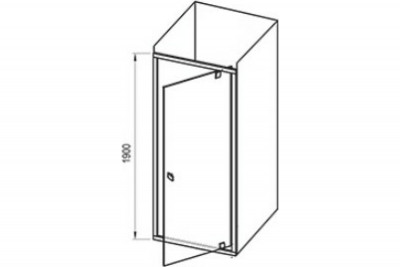 RAVAK Pivot 03G40100Z1 душевая дверь одноэлементная PDOP1-80, ручки хром, белая/транспарент/стекло