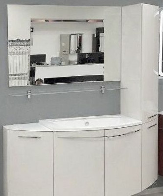 Шкаф пенал в ванную De Aqua Токката Тока 5 35 R 167567 подвесной угловой белый