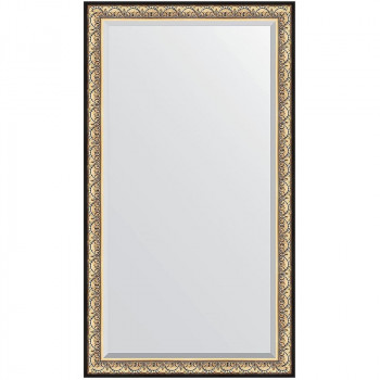 Зеркало настенное Evoform Exclusive Floor 205х115 BY 6173 с фацетом в багетной раме Барокко золото 106 мм