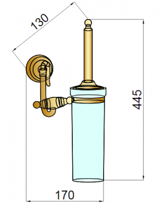 Boheme MEDICI 10614 ершик настенный, бронза