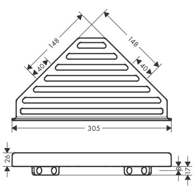 Корзинка для душа Hansgrohe AddStoris 41741000 (хром)
