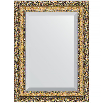 Зеркало настенное Evoform Exclusive 75х55 BY 1230 с фацетом в багетной раме Виньетка бронзовая 85 мм