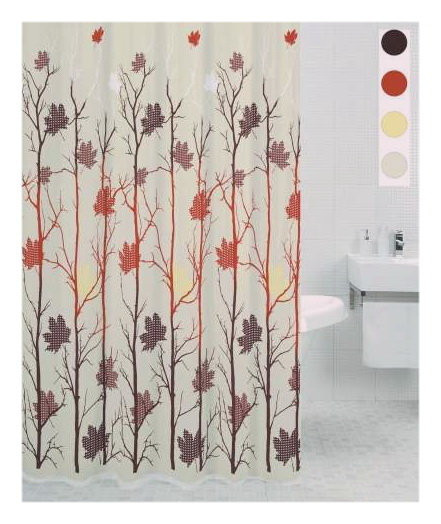 Bath Plus DS3002 шторка для ванной Autumn Leaf, 180 см x 200 см