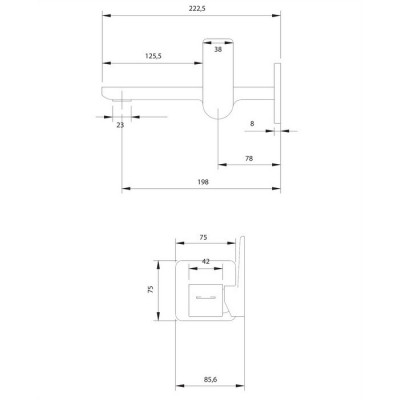 Смеситель для умывальника скрытого монтажа OMNIRES PARMA хром (PM7415NCR)