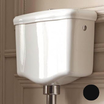 KERASAN Retro 1082nero/lucido бачок подвесной для унитаза (для низкой трубы), черный глянцевый