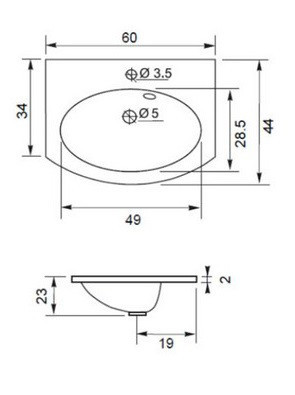 De Aqua Токката 167128 тумба под раковину 60 см, белый