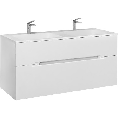 Тумба под раковину Jorno Modul 120 Mоl.01.122/P/W подвесная белый глянец