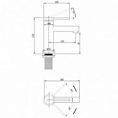 Смеситель для раковины Abber Emotion AF8810G золото матовое