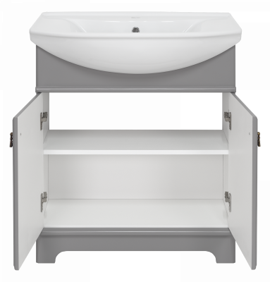 Тумба Misty Лувр 65 серая 610x812 П-Лвр01065-502 с раковиной