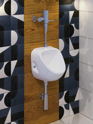 Писсуар Sanita Орион, наружный подвод воды, белый фарфор (PS/Orion/Mech/WHT.G/S1)