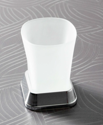 WasserKRAFT Amper K-5428 стакан для зубных щеток, матовое стекло/хром