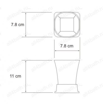 WasserKRAFT Amper K-5428 стакан для зубных щеток, матовое стекло/хром