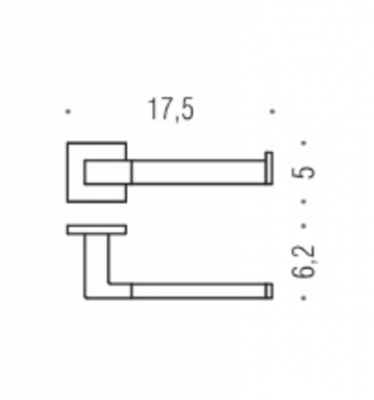 Держатель туалетной бумаги открытый COLOMBO BasicQ B3708 DX, левый, хром