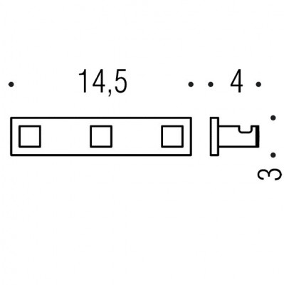 COLOMBO Look  LC37.000 планка с тремя крючками