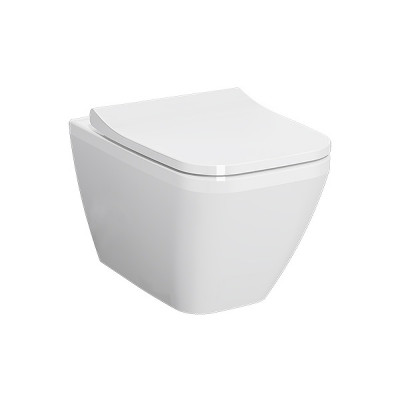 Комплект унитаза с инсталляцией Vitra Integra Square 9856B003-7206 с сиденьем микролифт и клавишей смыва хром