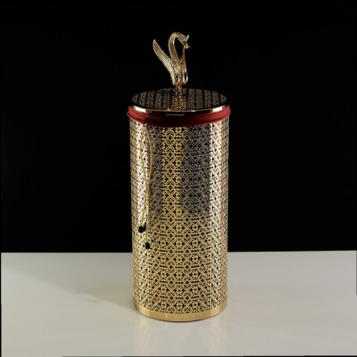 MIGLIORE Luxor 26167 корзина для белья ажурная 22 литра, D23xH56 см, золото (СНЯТО с пр-ва)