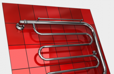 Полотенцесушитель Двин D 4627086011728 с полкой полированный, 50/40 1"-1/2"