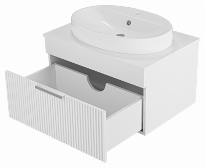 Тумба под раковину Brevita Enfida 70 подвесная белая ENF-06070-0141Я