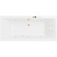 Ванна акриловая Excellent Pryzmat Slim 180x80 WAEX.PRY18S.LINE.GL с гидромассажем прямоугольная