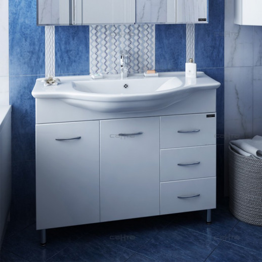 Тумба для умывальника напольная СаНта "Эльбрус 100" с 3 ящ. прав. (под умывальник Эльбрус 100)