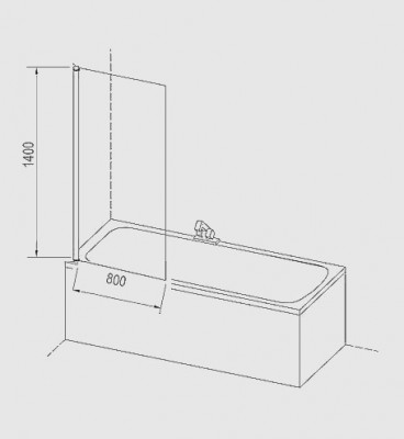 RAVAK 79840U00Z1 шторка для ванны Pivot PVS1-80, сатин/стекло