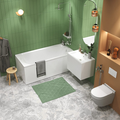 Ванна акриловая 1Marka ELEGANCE 165x70 прямоугольная 158 л белая (01эл16570)