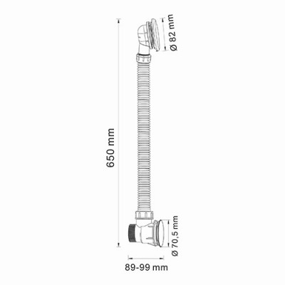 WasserKRAFT A054 слив-перелив для ванны, светлая бронза