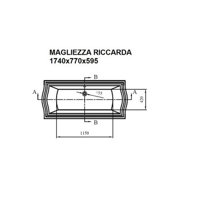 Ванна Magliezza Riccarda 174х77 акриловая