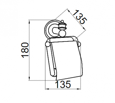 Boheme PALAZZO 10151 бумагодержатель с крышкой, золото/черный