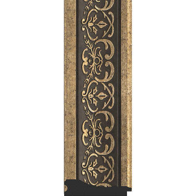 Зеркало напольное Evoform ExclusiveG Floor 204х114 BY 6372 с гравировкой в багетной раме Вензель серебряный 101 мм