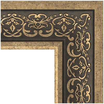 Зеркало напольное Evoform ExclusiveG Floor 204х114 BY 6372 с гравировкой в багетной раме Вензель серебряный 101 мм