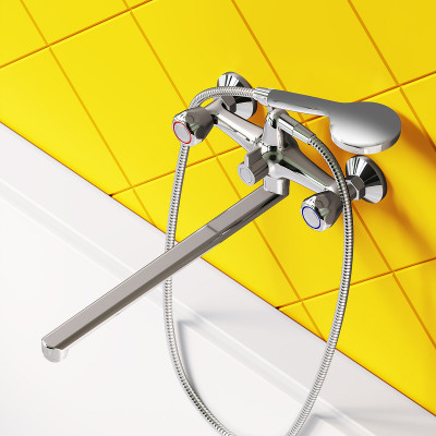 Смеситель для ванны Dorff Modern D7095000 универсальный хром с душевым гарнитуром