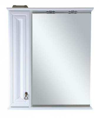 Зеркальный шкаф Misty Лувр 65 левый белый 65х80 (П-Лвр03065-012Л)