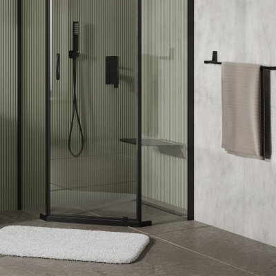 Сиденье для душа 365х360х101,5 WasserKRAFT  (SS404), черный