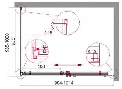 Душевой уголок BelBagno ACQUA-A-1-100-C-Cr закаленное стекло хром квадратный