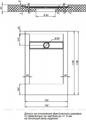 Душевой поддон Aquanet Pleasure 120х80 черный прямоугольный (00258890)