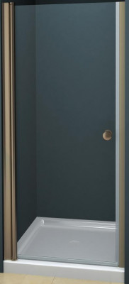 Душевая дверь Cezares Royal palace 80 бронза стекло прозрачное с узором (ROYAL PALACE-A-80-C-Br)