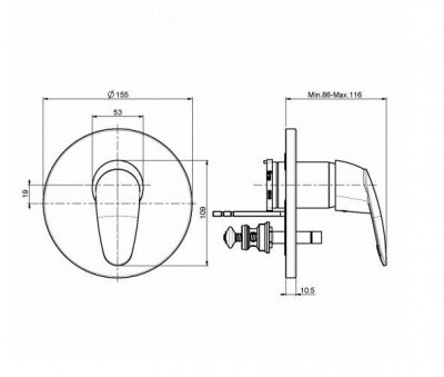 Смеситель для ванны FIMA Carlo Frattini Serie 2 F3209X2CR хром