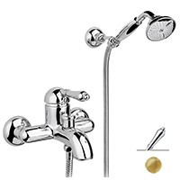Nicolazzi Classica 3401 GB 75 смеситель для ванны с ручным душем, золото/ручка El Capitan