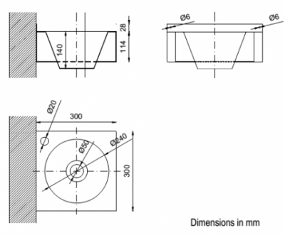 Антивандальная раковина Nofer 13038.В